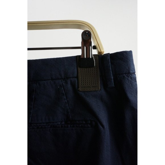 New Michael Coal Brad Mens US Size 40 x 28 Slim Dark Blue Woven Jacquard Capri - Picture 4 of 10